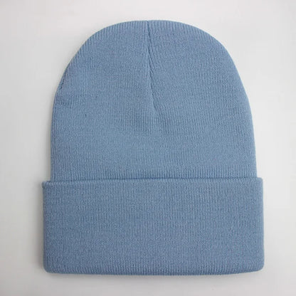 Solid Unisex Beanie Autumn Winter Wool Blends