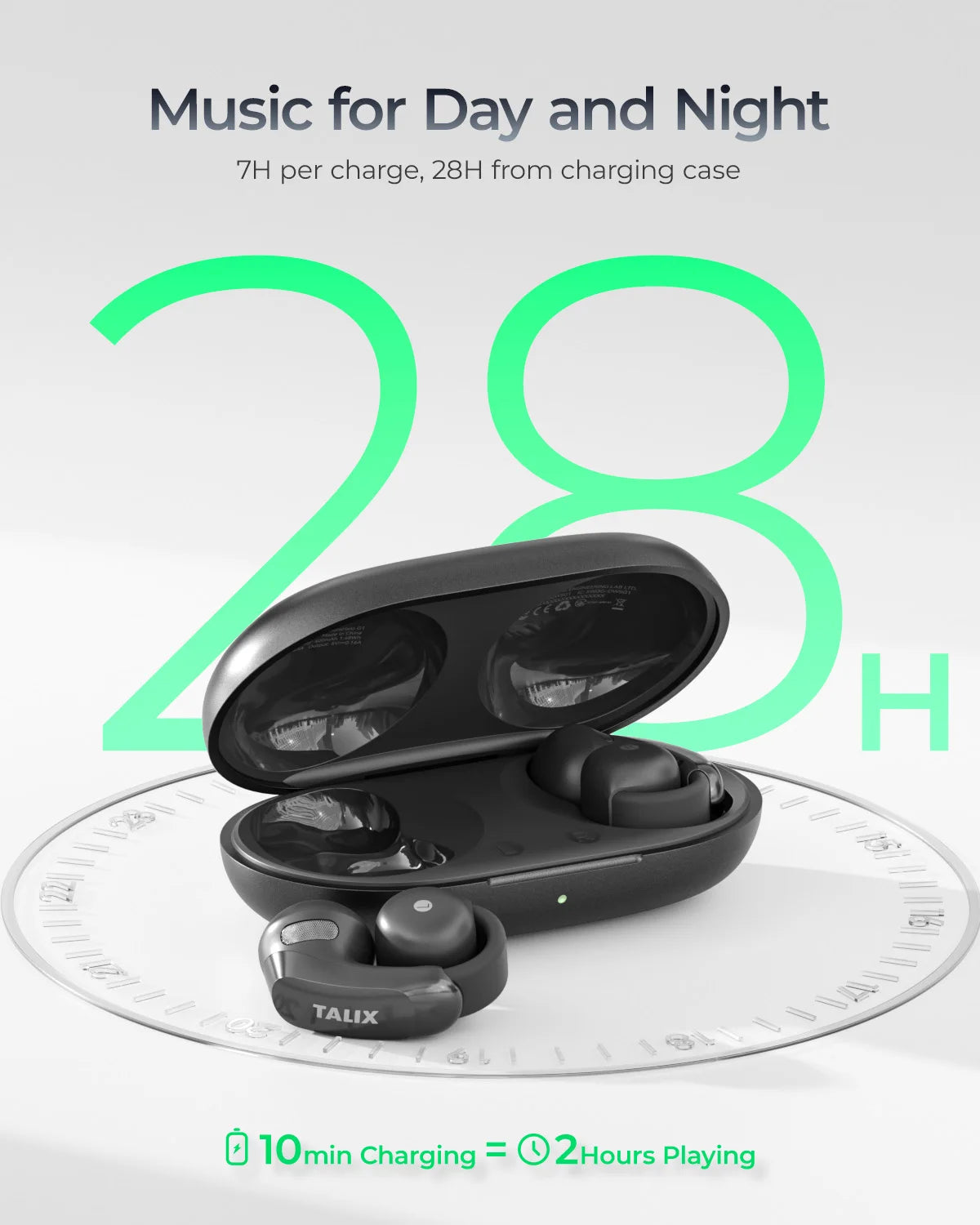 Clip-On Earbuds 5.3 Bluetooth Wireless Open-Ear
