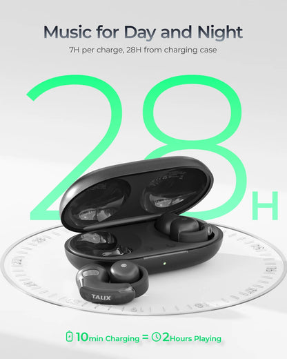 Clip-On Earbuds 5.3 Bluetooth Wireless Open-Ear