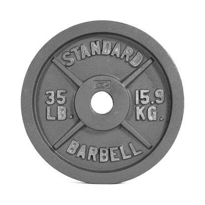 Barbell Gray  Cast Iron Weight Plate, 25 lb