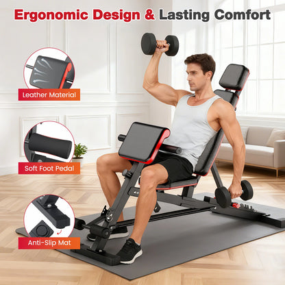 Dumbbell Bench Roman Chair Adjustable Foldable Training Weight Bench