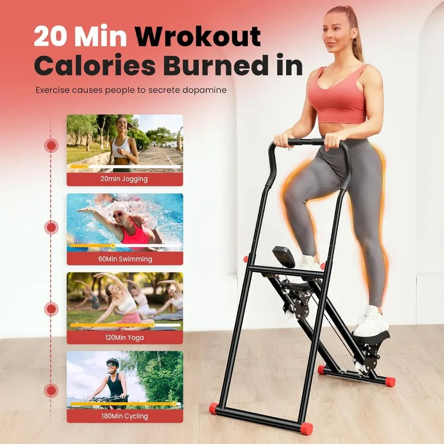 Foldable Stair Stepper Vertical Climber Full‑Body Workout