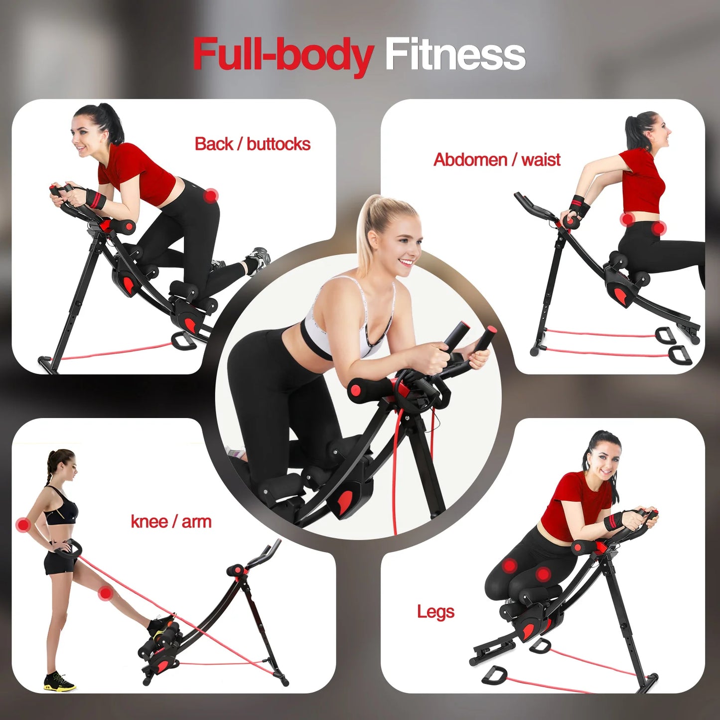 Fitness AB Machine Foldable Adjustable Core Trainer