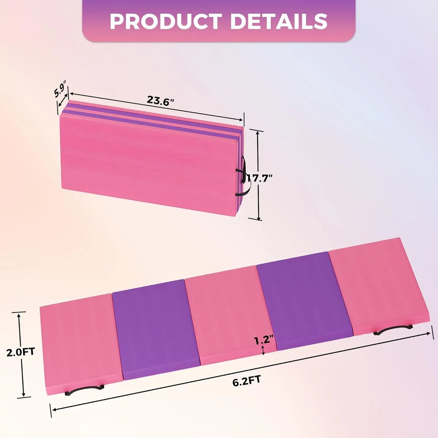 Folding Gym Mat Extra Firm High Density