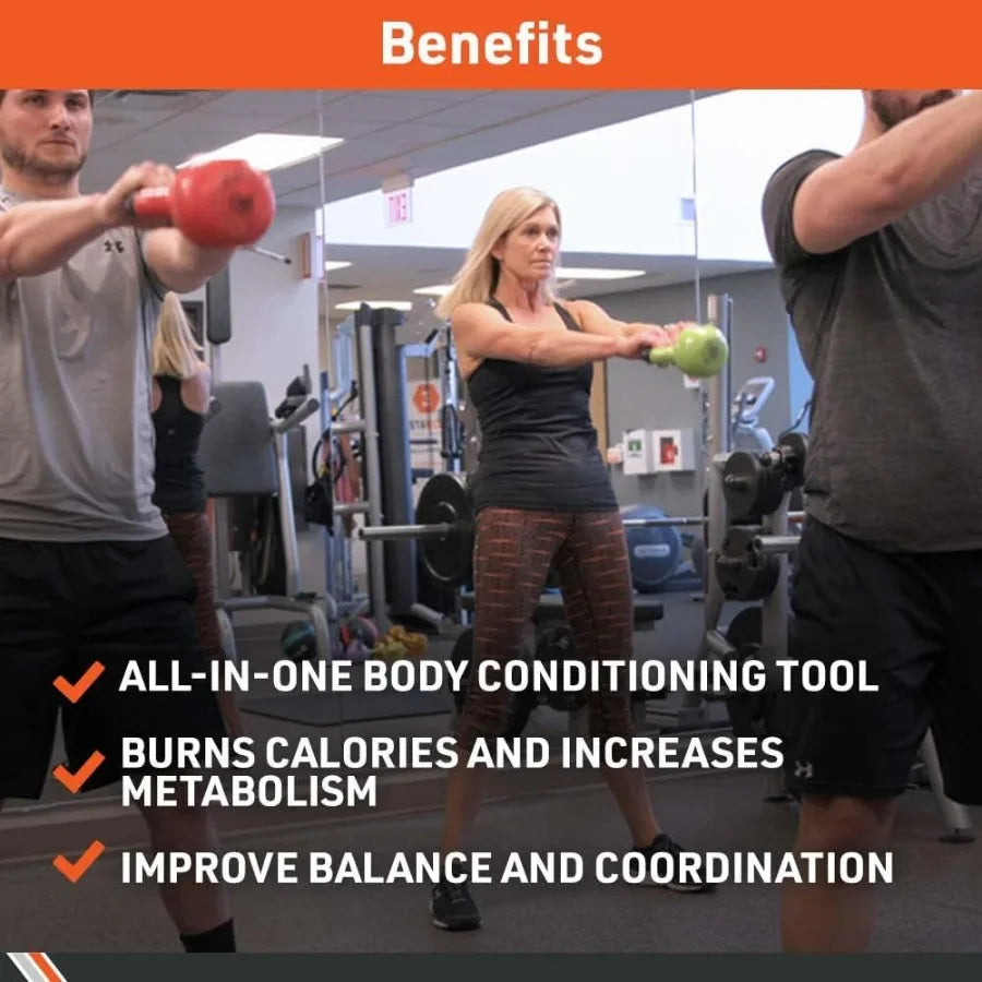 Vinyl‑Coated Cast Iron Kettlebell for Strength Training