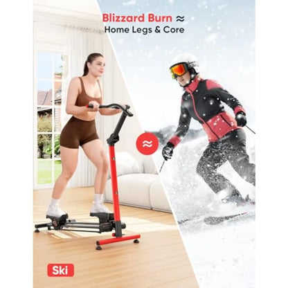 Adjustable Folding Stair Stepper with Ski Simulation