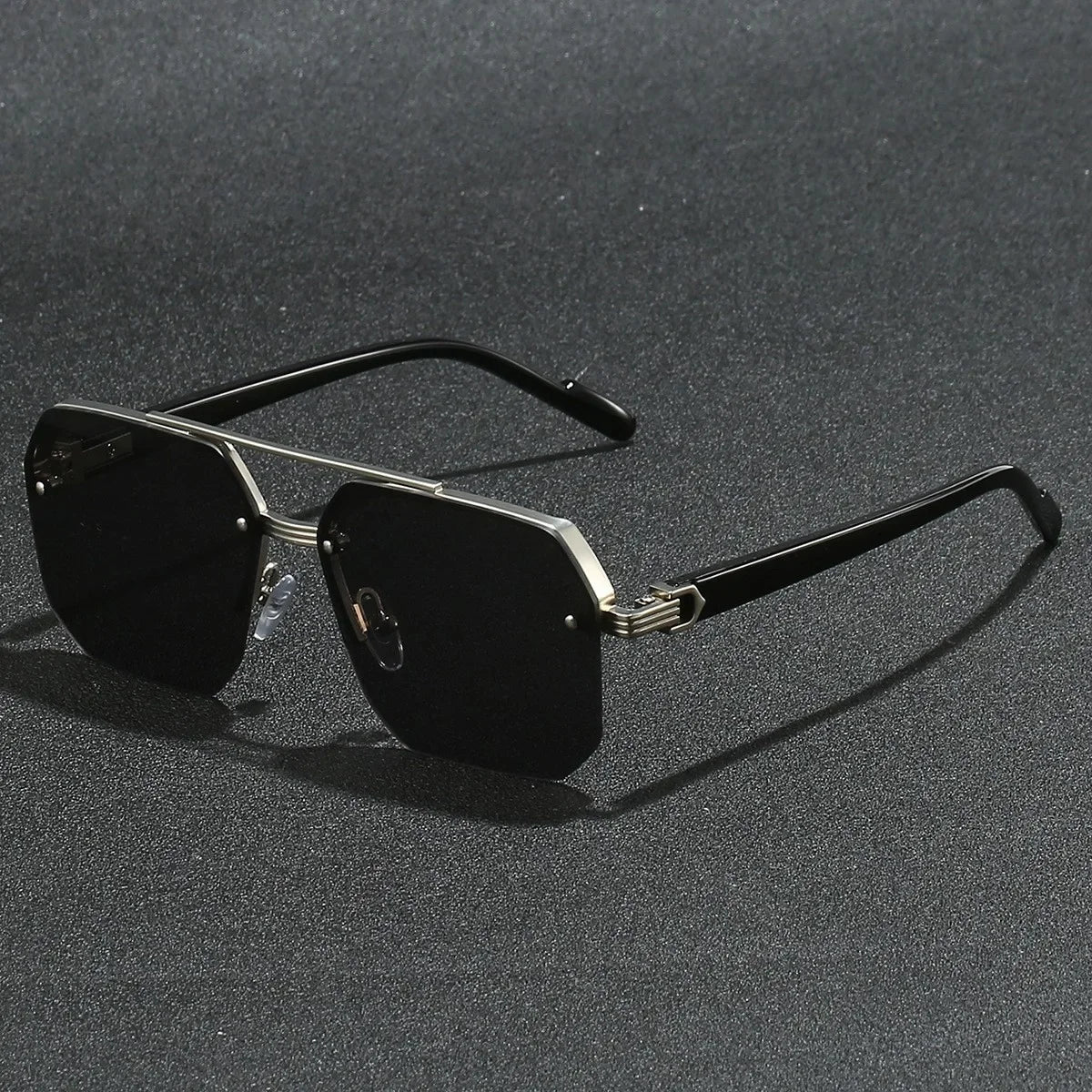 Sunglasses Rectangle Fashion Metal Frame Women Men  ﻿