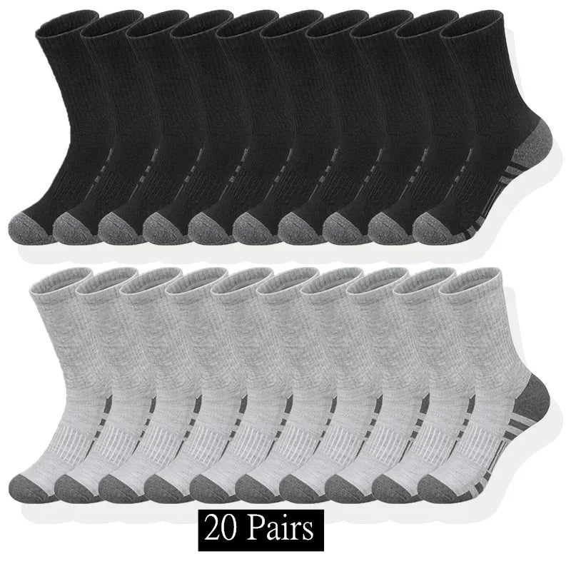 10/20/30 Pairs Men Woman Classic Crew Socks
