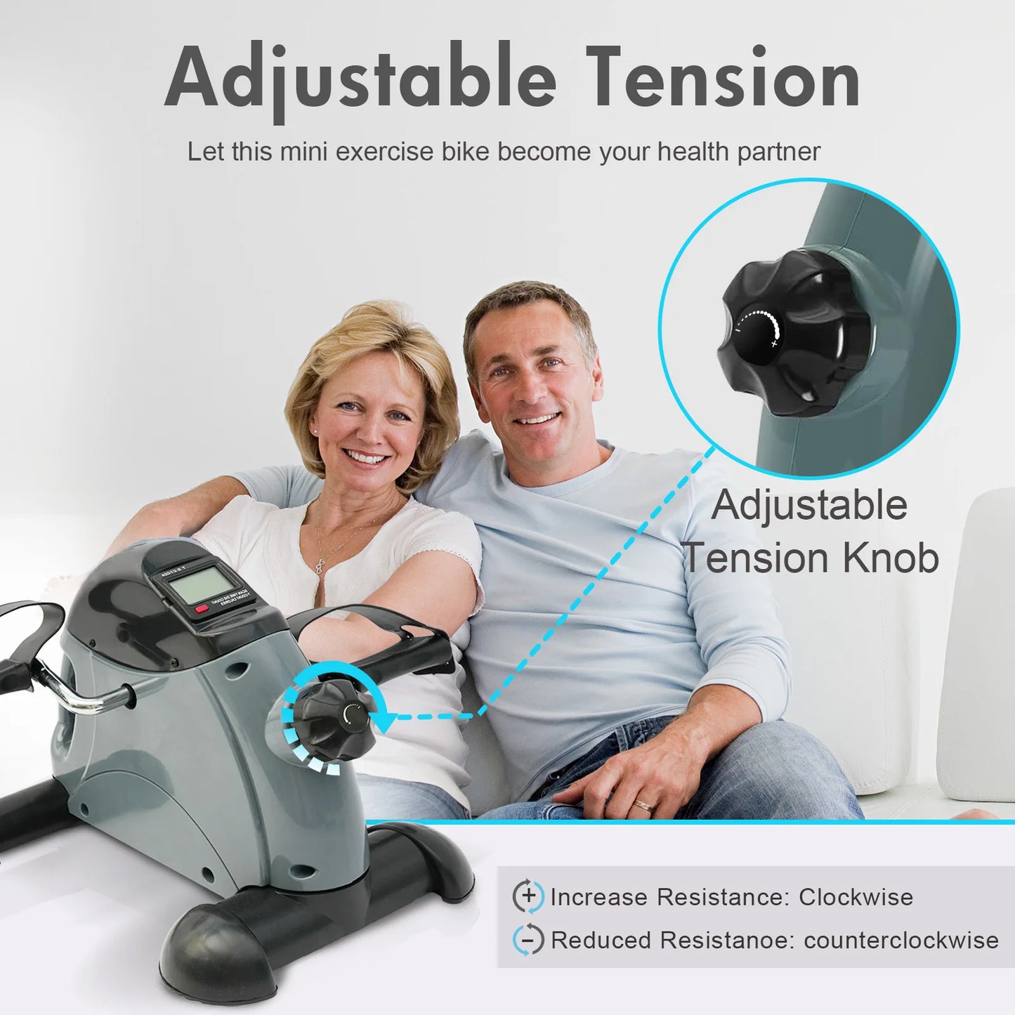 Motorized Under‑Desk Pedal Exerciser with LCD Display