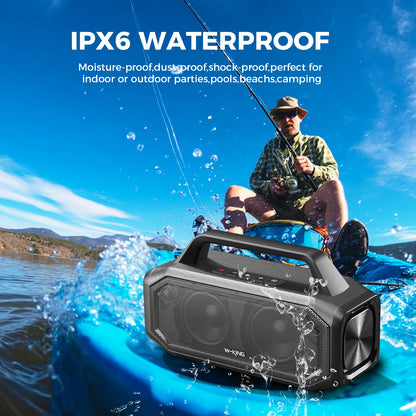 80W Speakers Bluetooth Wireless, Portable Outdoor Speakers