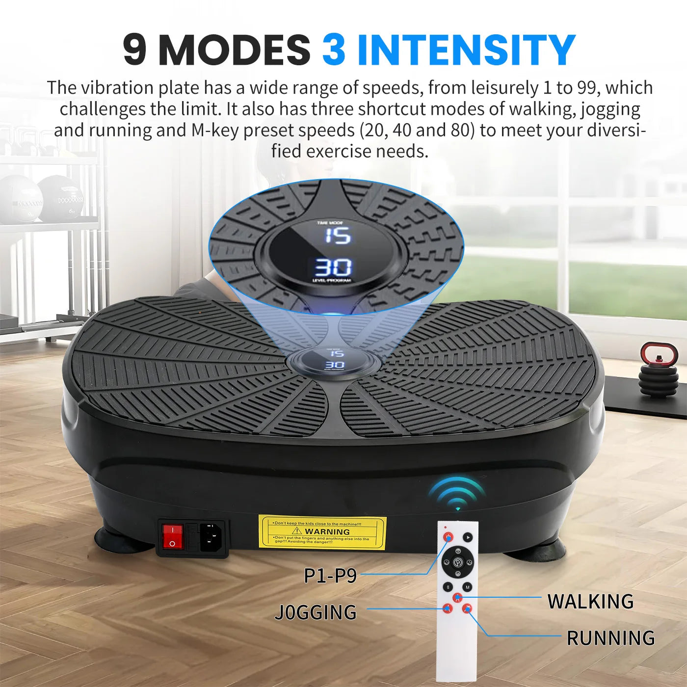 Vibration Plate Whole Body Workout Slimming Resistance Bands