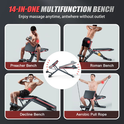 14-in-1 Foldable Dumbbell Weight Bench Weight
