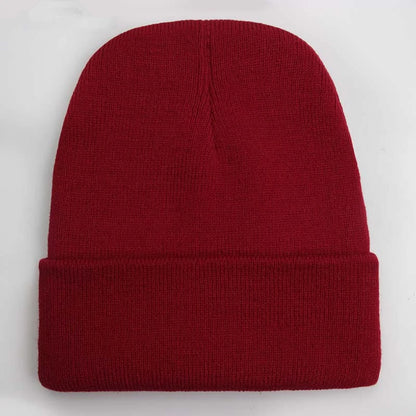 Solid Unisex Beanie Autumn Winter Wool Blends