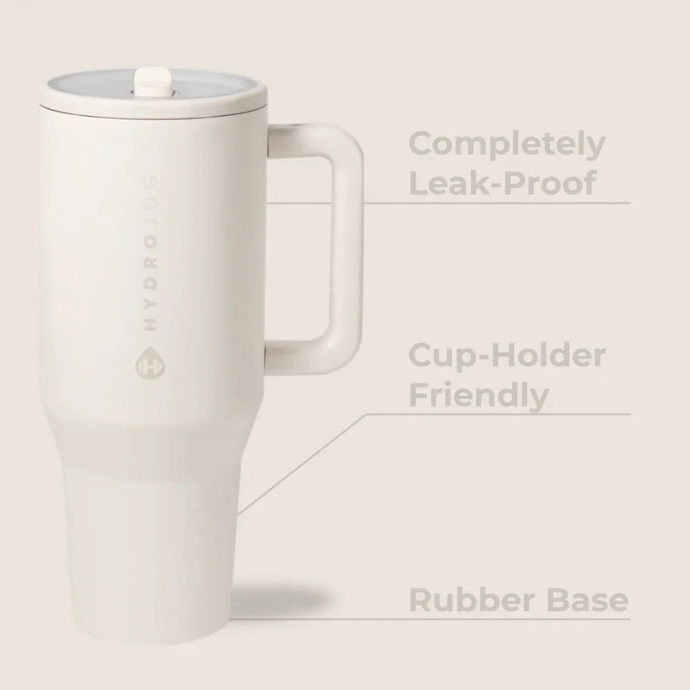 40oz Cream Insulated Stainless Steel Water Bottle