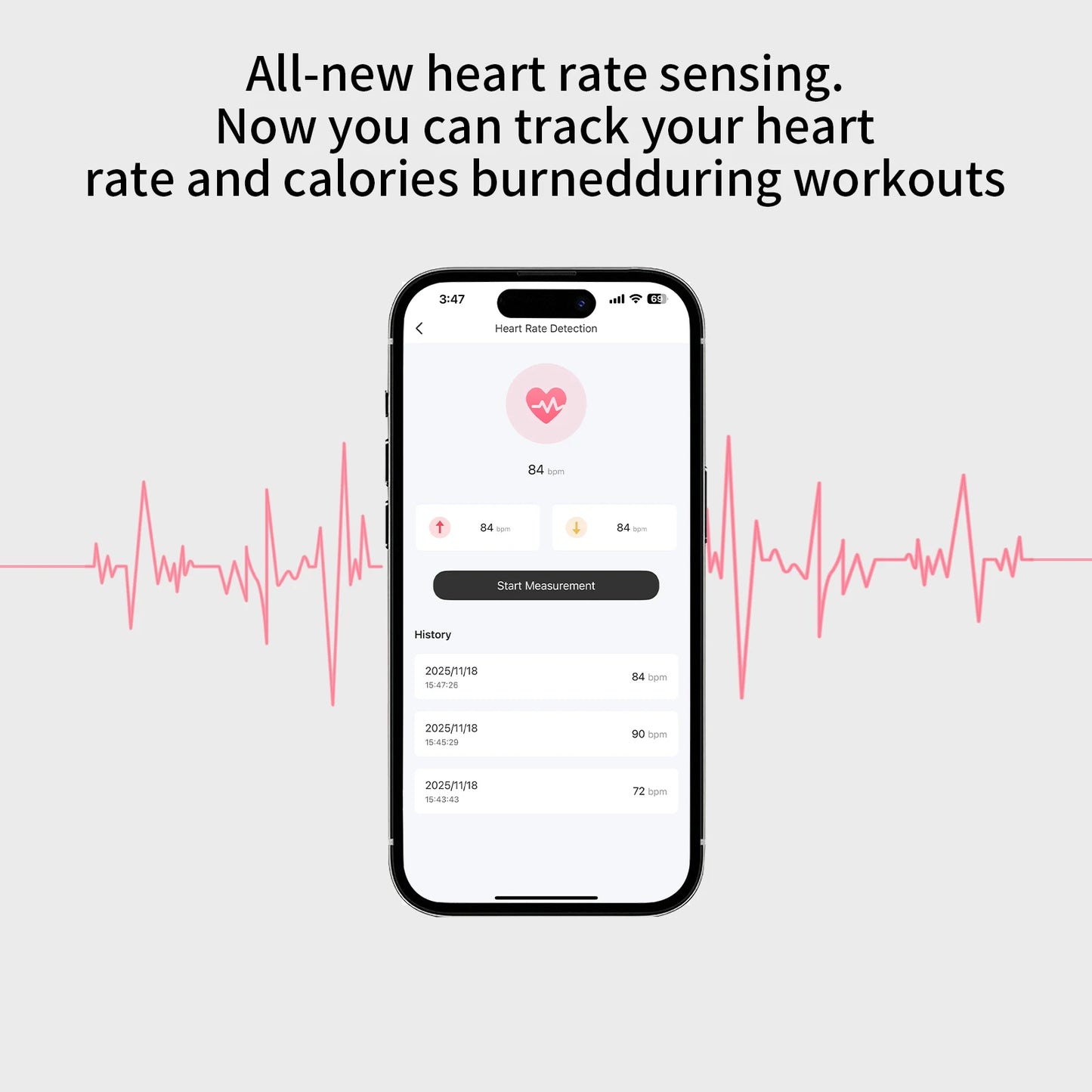 wireless Bluetooth earphones with heart rate monitoring