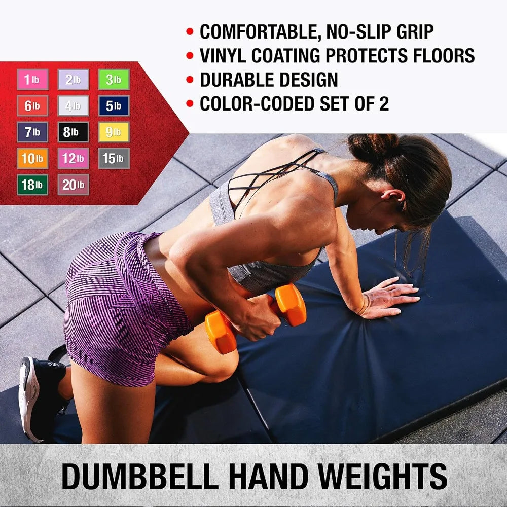 Vinyl‑Coated Adjustable Dumbbells for Full‑Body Training