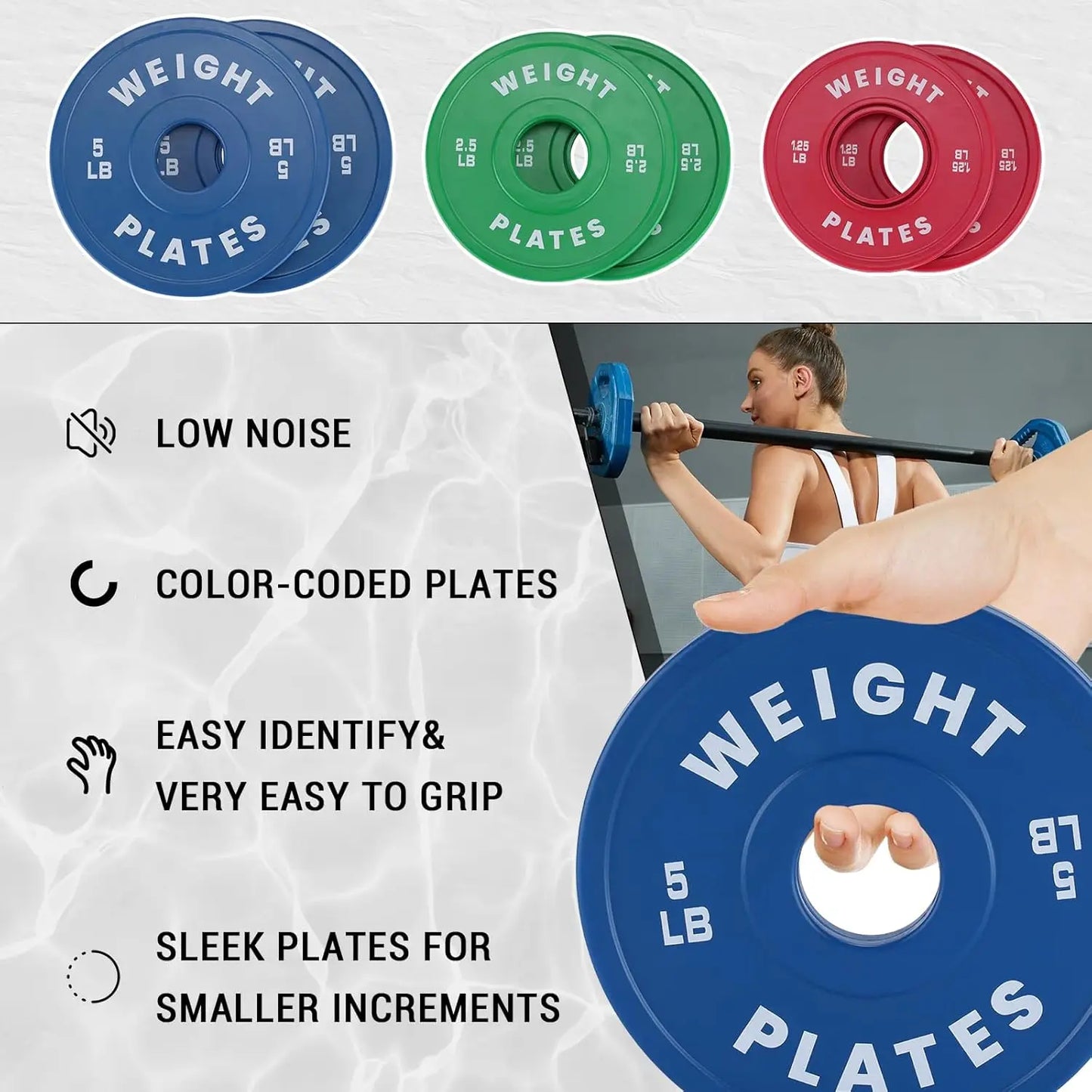 Rubber Change Plates for Home Gym Weightlifting