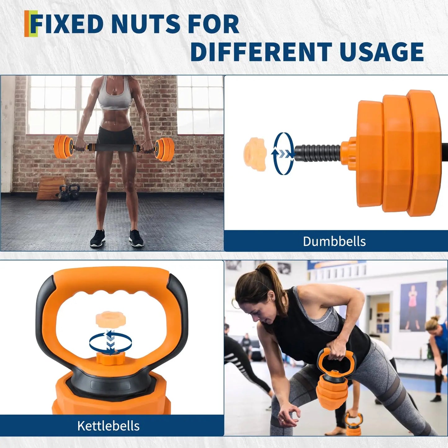 4‑in‑1 Adjustable Dumbbell Barbell Home Gym Set