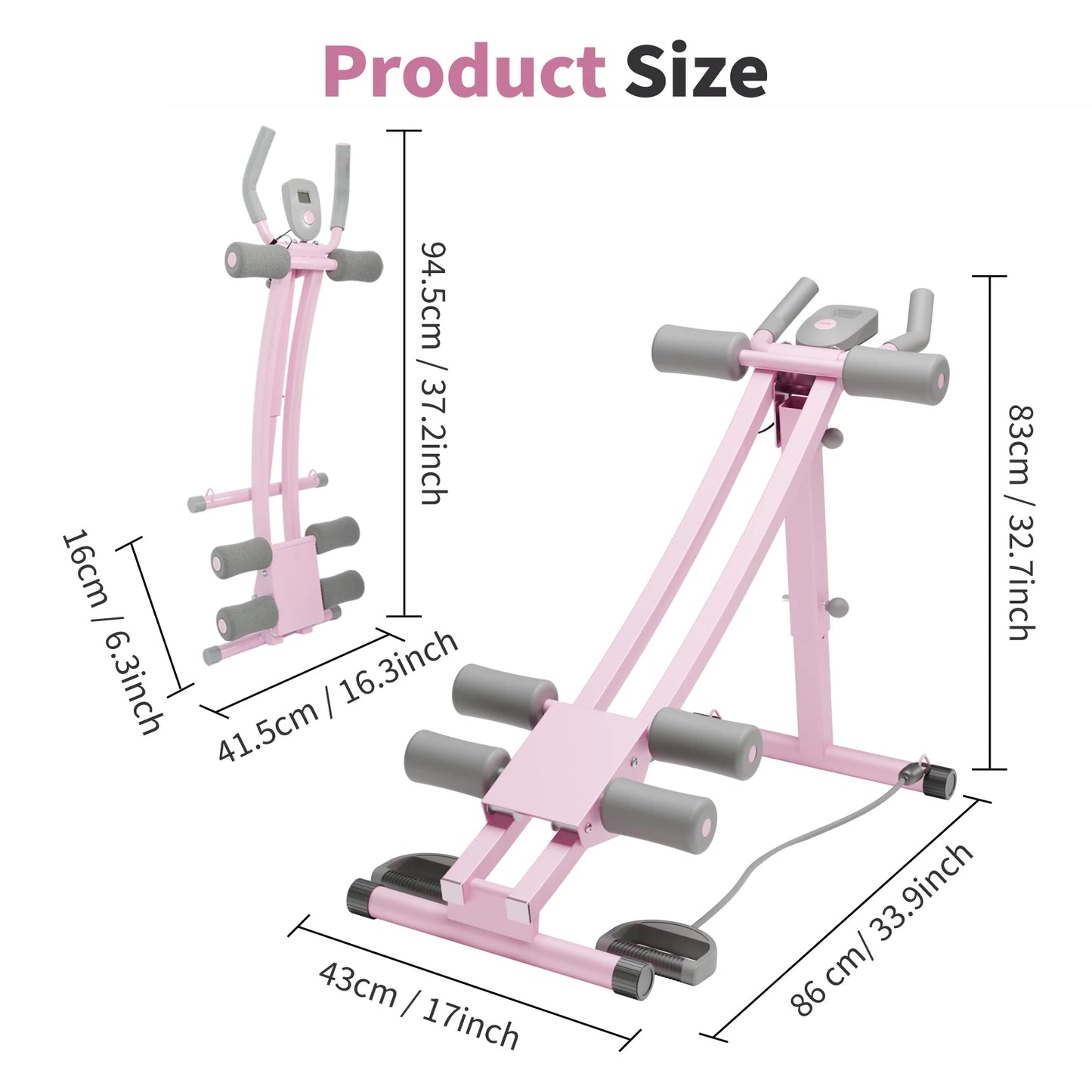 Abdominal Curling Machine Adjustable Dual Track Exercise