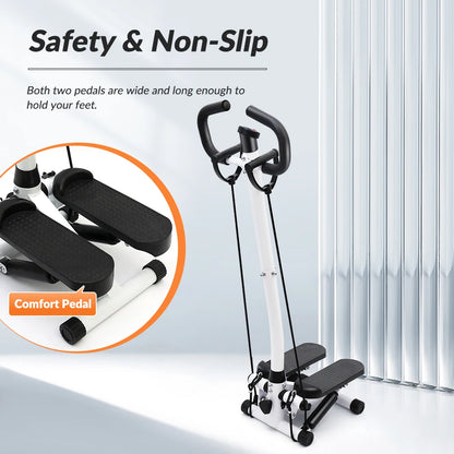 Home Stepper Machine with Handlebar and Bands
