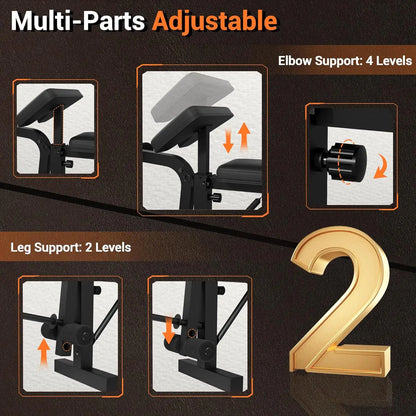 7 in 1 Strength Training Bench with Squat Rack 900 LBS
