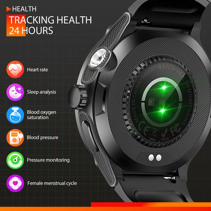 Smart Men’s Waterproof Watch with Compass Flashlight