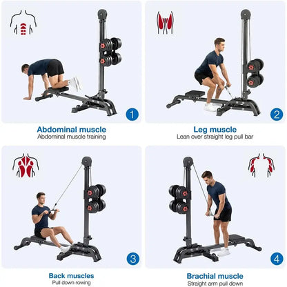 Adjustable Rowing Machine With Weight System Bar
