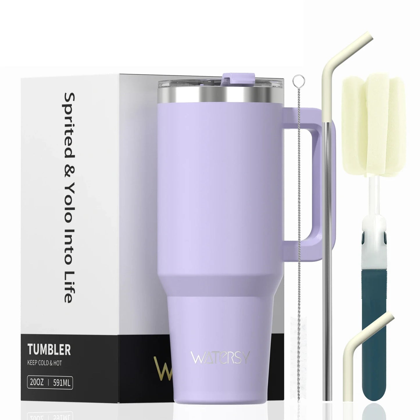 30/40oz Tumbler With Handle and Straw Stainless Steel Thermal