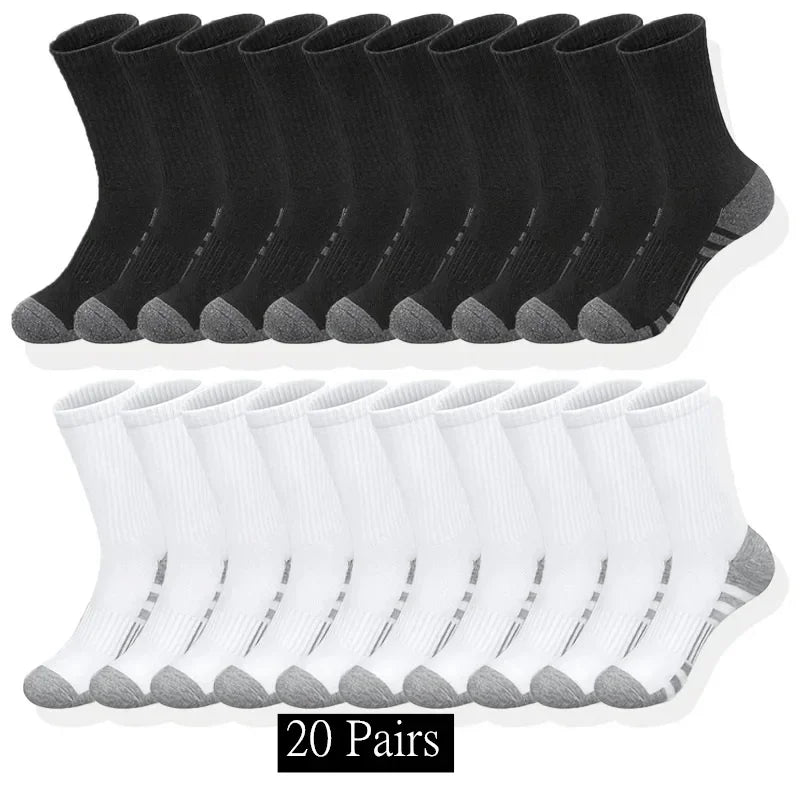 10/20/30 Pairs Men Woman Classic Crew Socks