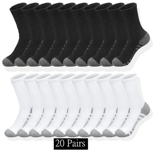 10/20/30 Pairs Men Woman Classic Crew Socks