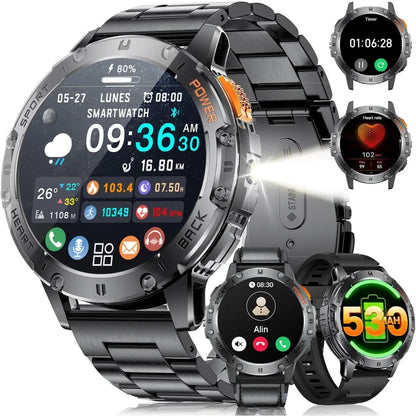 AMOLED Smartwatch, 530mAh Power, 170‑Mode Fitness Tracker