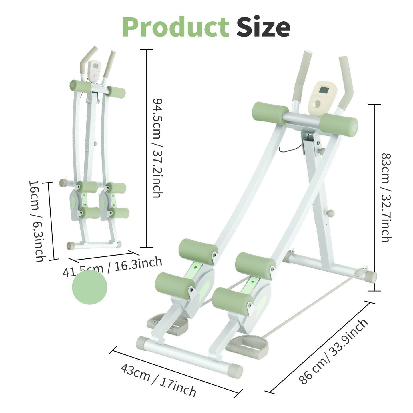 Abdominal Curling Machine Adjustable Dual Track Exercise