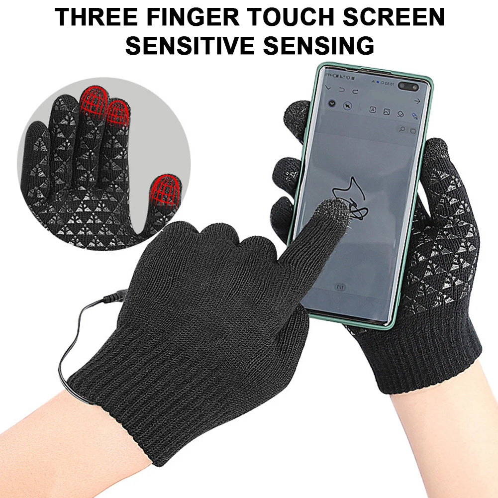 USB Electric Heated Gloves Full Finger Non-Slip