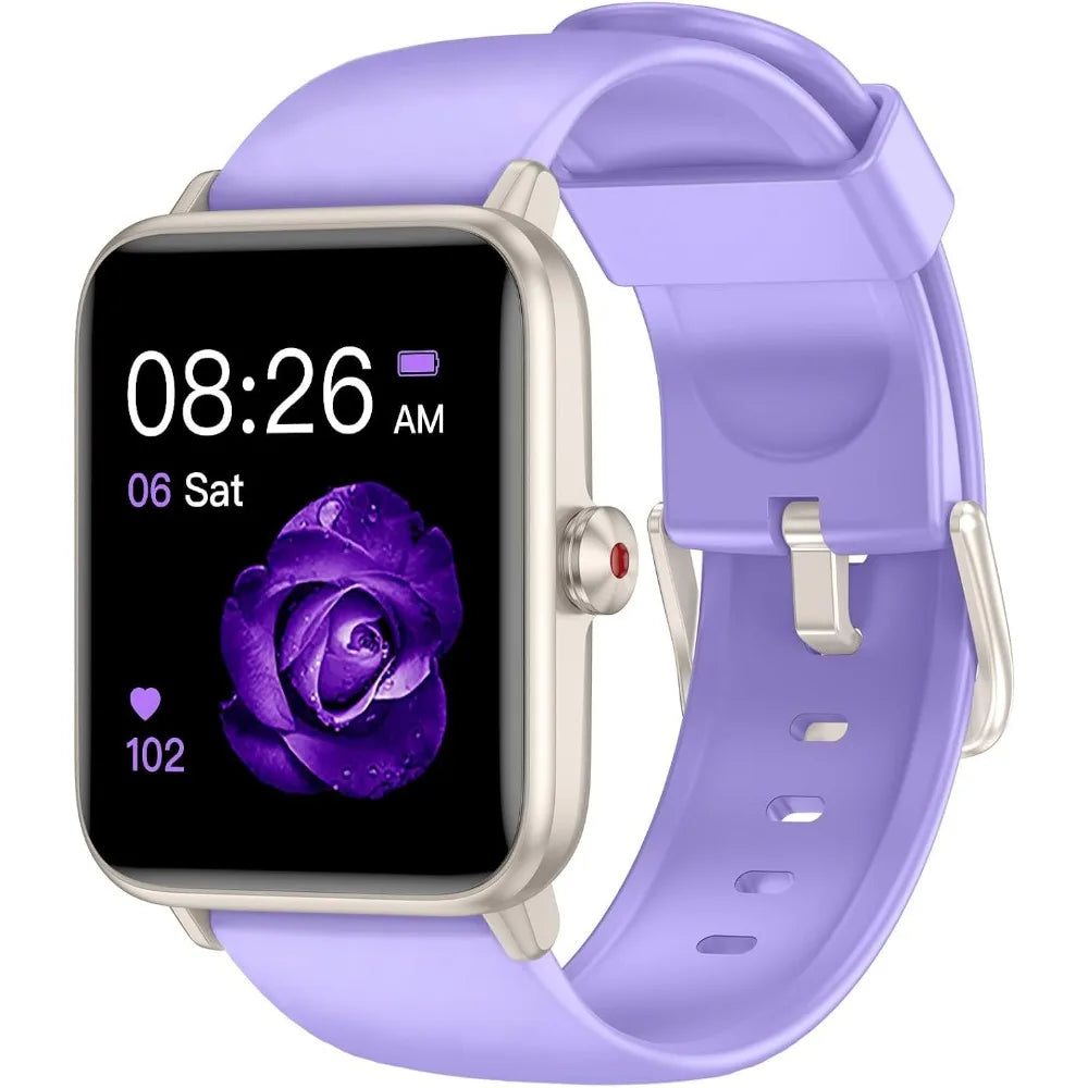 Waterproof Fitness Smartwatch: Heart, Sleep, Touchscreen Tracker