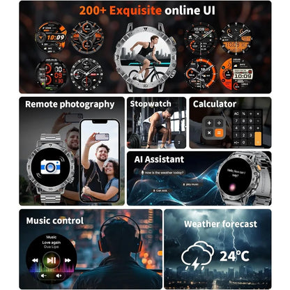 Ultra‑HD outdoor smartwatch with waterproof fitness tracking