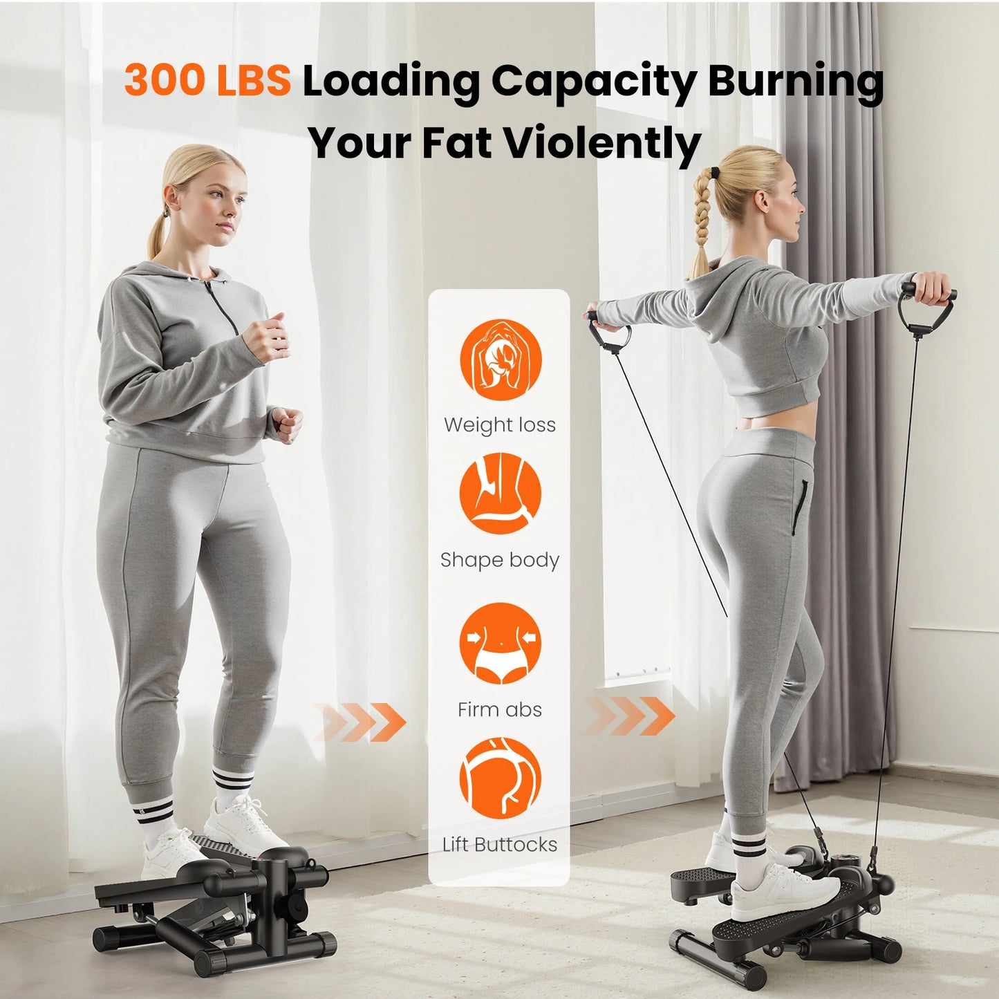 Mini Stepper 300‑Lb Hydraulic Cardio Machine