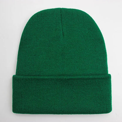Solid Unisex Beanie Autumn Winter Wool Blends
