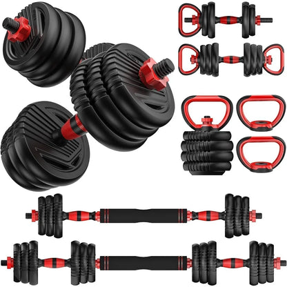 Adjustable Dumbbells, 20/30/45/70/90lbs Free Weight Set with Connector