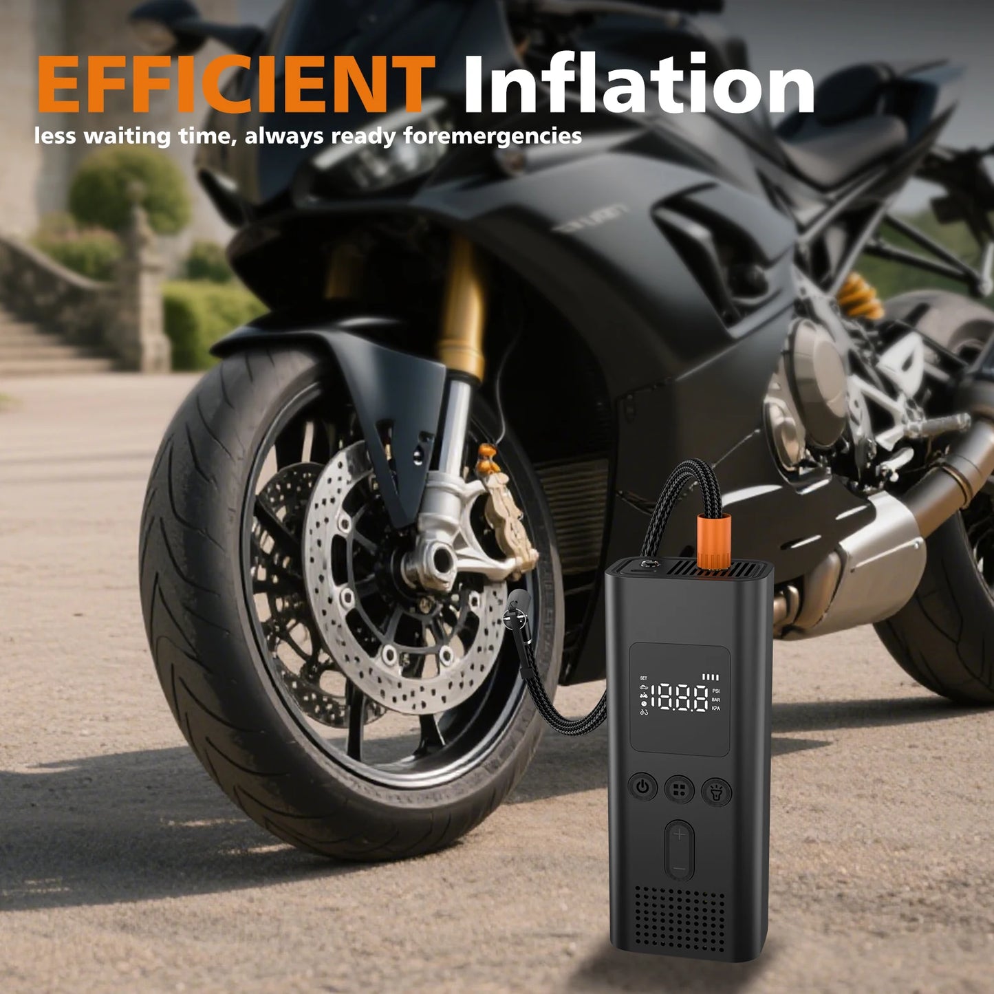 Compact Mini Electric Bicycle Air Pump