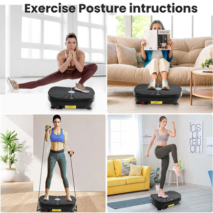 Vibration Plate Whole Body Workout Slimming Resistance Bands