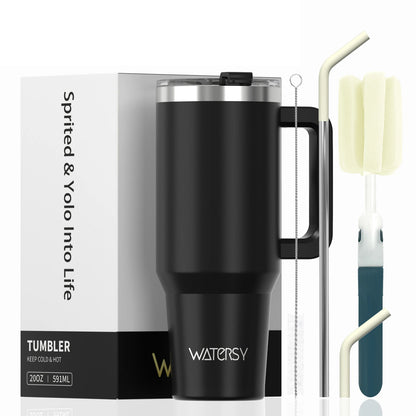 30/40oz Tumbler With Handle and Straw Stainless Steel Thermal