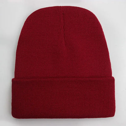 Solid Unisex Beanie Autumn Winter Wool Blends
