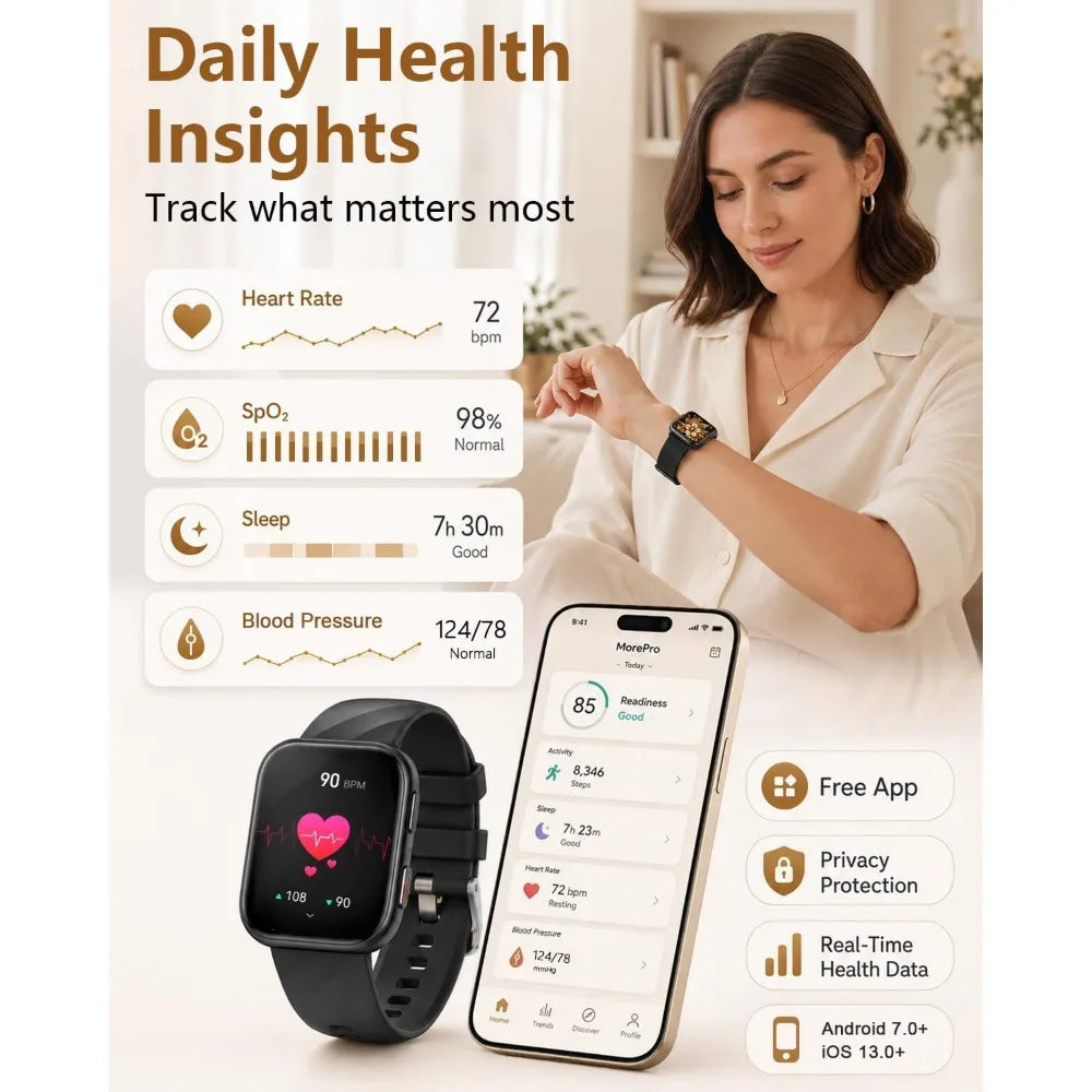 All‑in‑one fitness smartwatch with calls, monitoring.