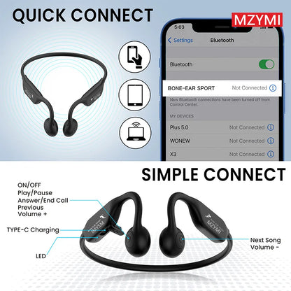 TWS Earphone Bone Conduction Neckband Headphone