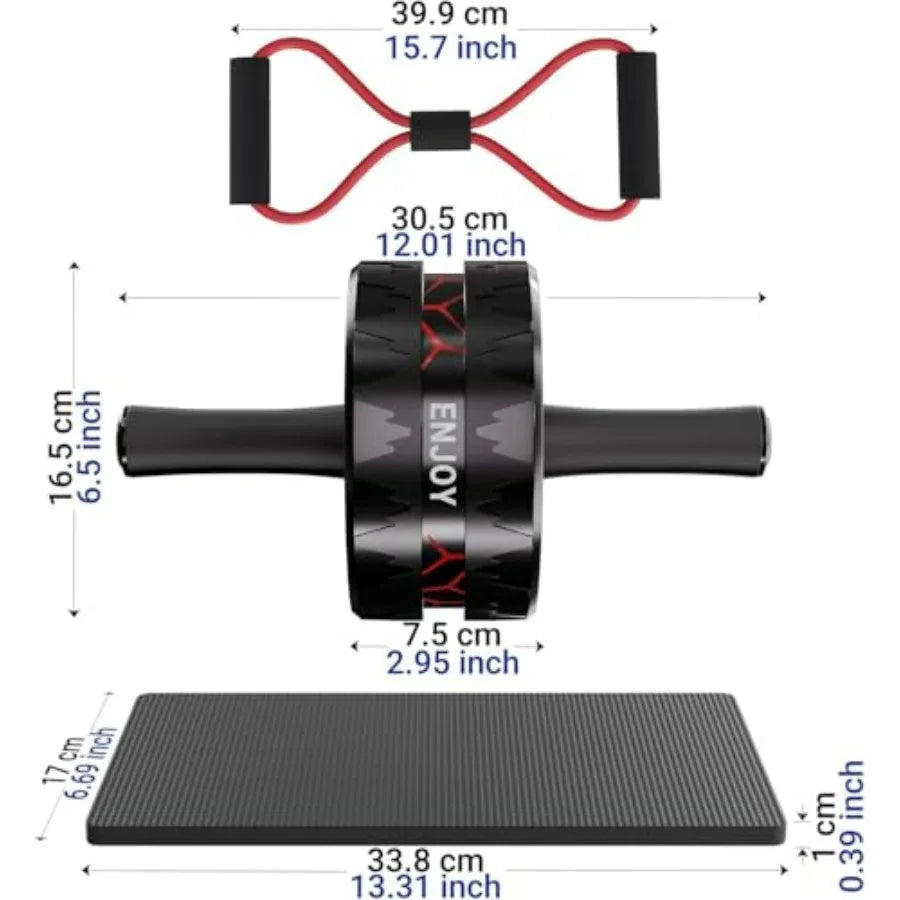 Ab Roller Kit with Bands and Accessories
