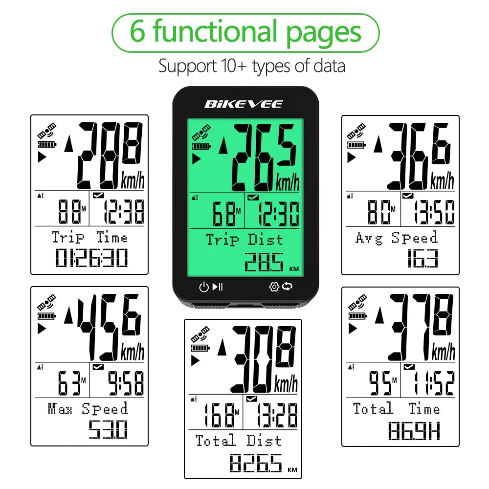 Multi‑Language GPS Bike Speedometer Cycling Computer