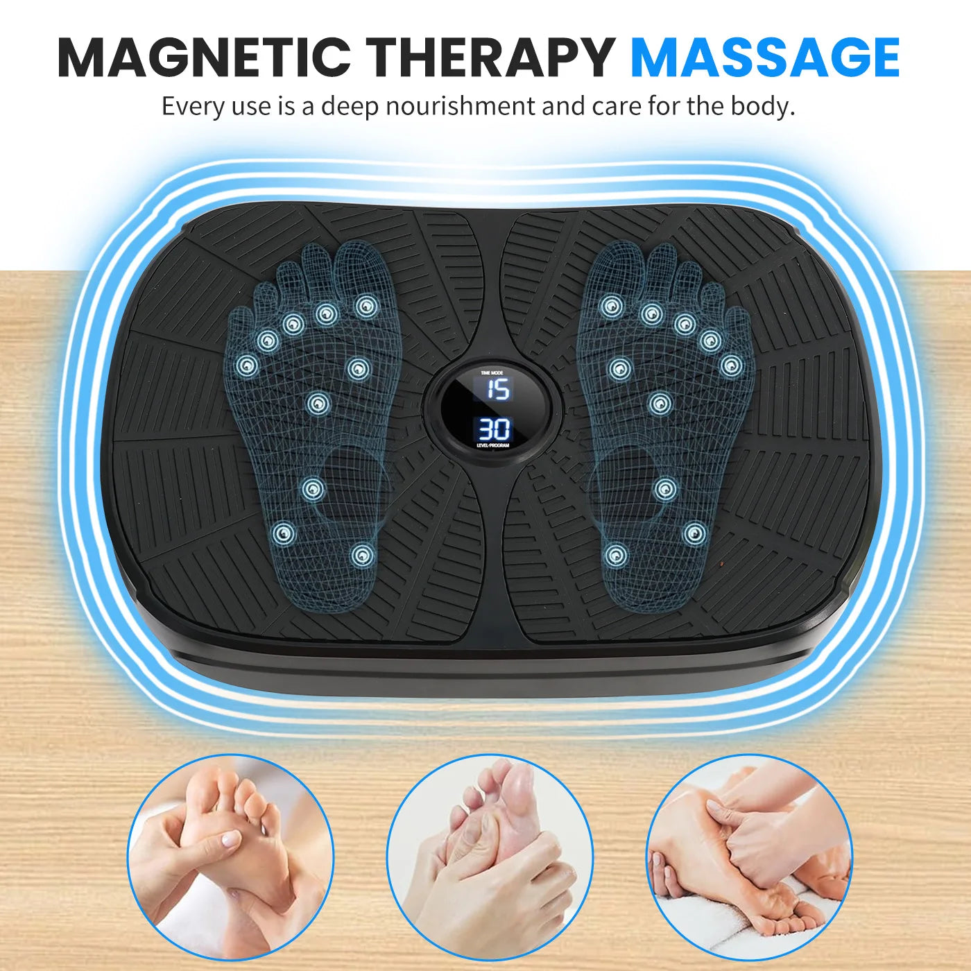 Vibration Plate Whole Body Workout Slimming Resistance Bands